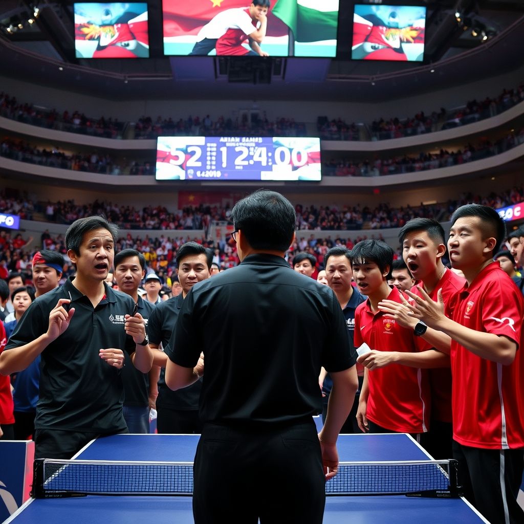 开云下载-韩国裁判因错判比赛结果引起争议，亚运会乒乓球男团决赛中方无缘夺冠