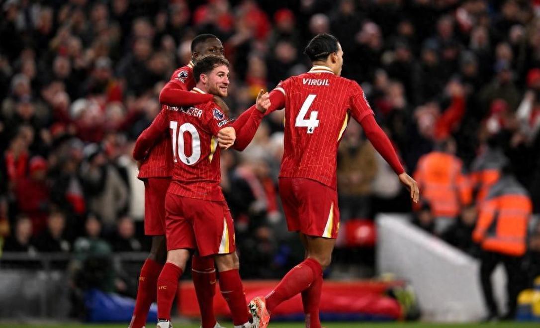 利物浦客场打平阿森纳，领先优势继续扩大